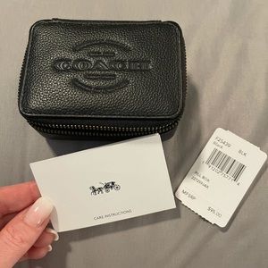 New with tags Coach pill bottle case